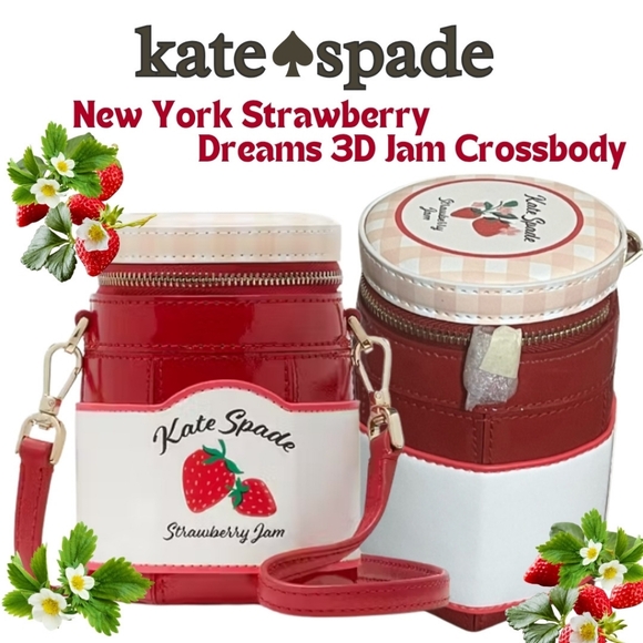 kate spade Handbags - Kate Spade Strawberry Dreams 3D Jam Leather Crossbody